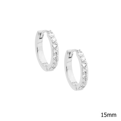 Ellani Sterling Silver Hoop Earrings / E512S