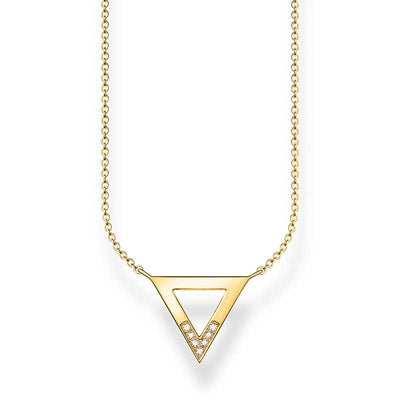 DKE0007/ Thomas Sabo Triangle YLW GP Diamond Necklace