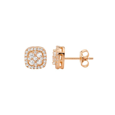 18k rose gold plated earrings/silver earrings