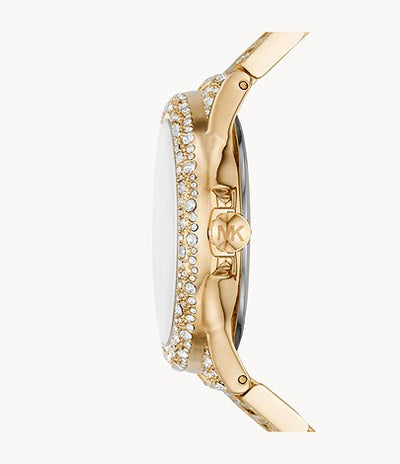 Michael Kors Oversized Camille Pavé Gold-tone Watch