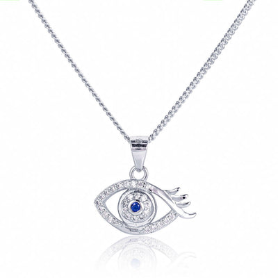 Sterling silver Evil eye pendant