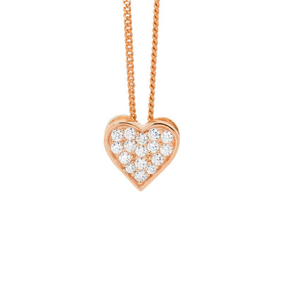 Ellani sterling silver love heart pendant/P749R