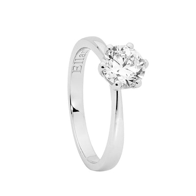 solitaire silver ring 
