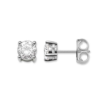 TH1739CZ/ Thomas Sabo Claw Set Silver Stud Earrings MED