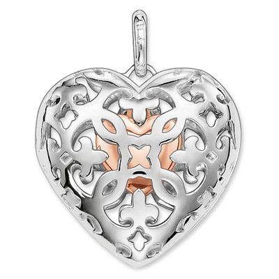 TPE639/ Thomas Sabo Arabesque Heart Silver Locket Pendant