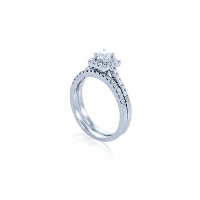 Verve 14K Engagement Ring with Wedding Band