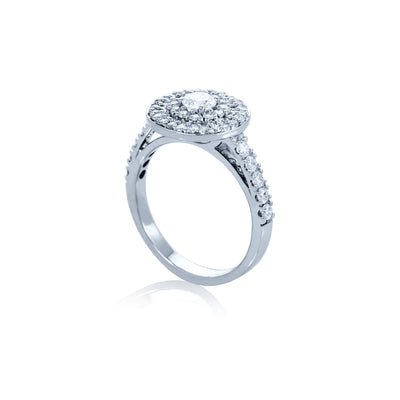 Verve 18K Engagement Ring with Wedding Band