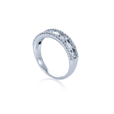 Verve 18K Diamond Dress Ring - Wedding Band