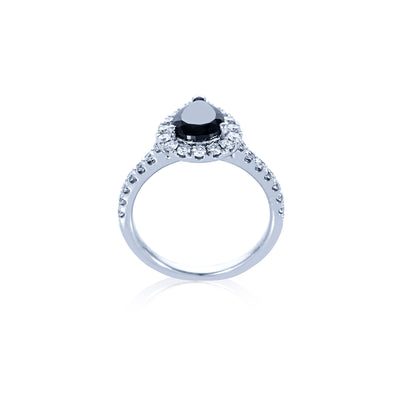 Verve 18K Dress Ring-Engagement Ring Pear Shape